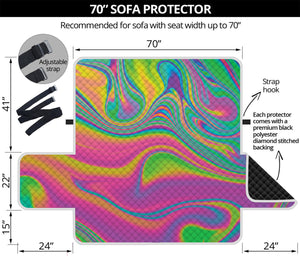 Psychedelic Soap Bubble Print Sofa Protector