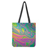 Psychedelic Soap Bubble Print Tote Bag