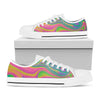 Psychedelic Soap Bubble Print White Low Top Shoes