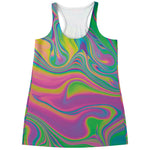 Psychedelic Soap Bubble Print Women's Racerback Tank Top