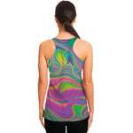 Psychedelic Soap Bubble Print Women's Racerback Tank Top
