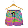 Psychedelic Soap Bubble Print Women's Shorts