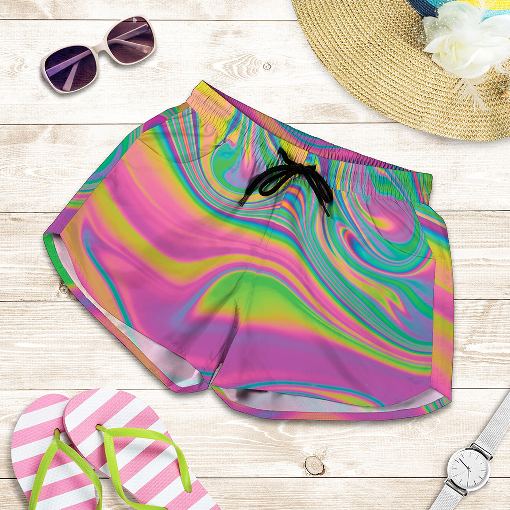 Psychedelic Soap Bubble Print Women's Shorts