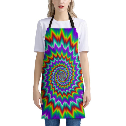Psychedelic Spiral Optical Illusion Apron