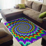 Psychedelic Spiral Optical Illusion Area Rug GearFrost