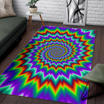 Psychedelic Spiral Optical Illusion Area Rug GearFrost