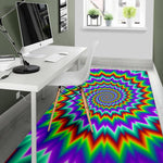 Psychedelic Spiral Optical Illusion Area Rug GearFrost