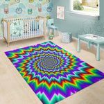 Psychedelic Spiral Optical Illusion Area Rug GearFrost