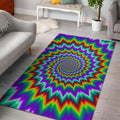 Psychedelic Spiral Optical Illusion Floor Mat