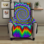 Psychedelic Spiral Optical Illusion Armchair Protector