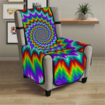 Psychedelic Spiral Optical Illusion Armchair Protector