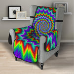 Psychedelic Spiral Optical Illusion Armchair Protector