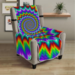 Psychedelic Spiral Optical Illusion Armchair Protector