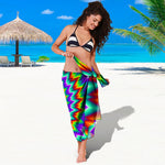 Psychedelic Spiral Optical Illusion Beach Sarong Wrap