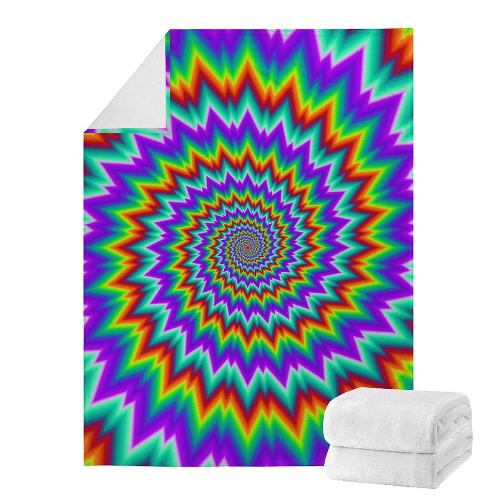 Psychedelic Spiral Optical Illusion Blanket