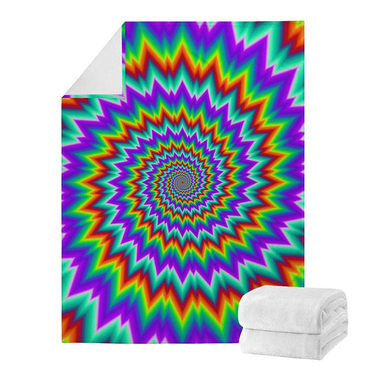 Psychedelic Spiral Optical Illusion Blanket