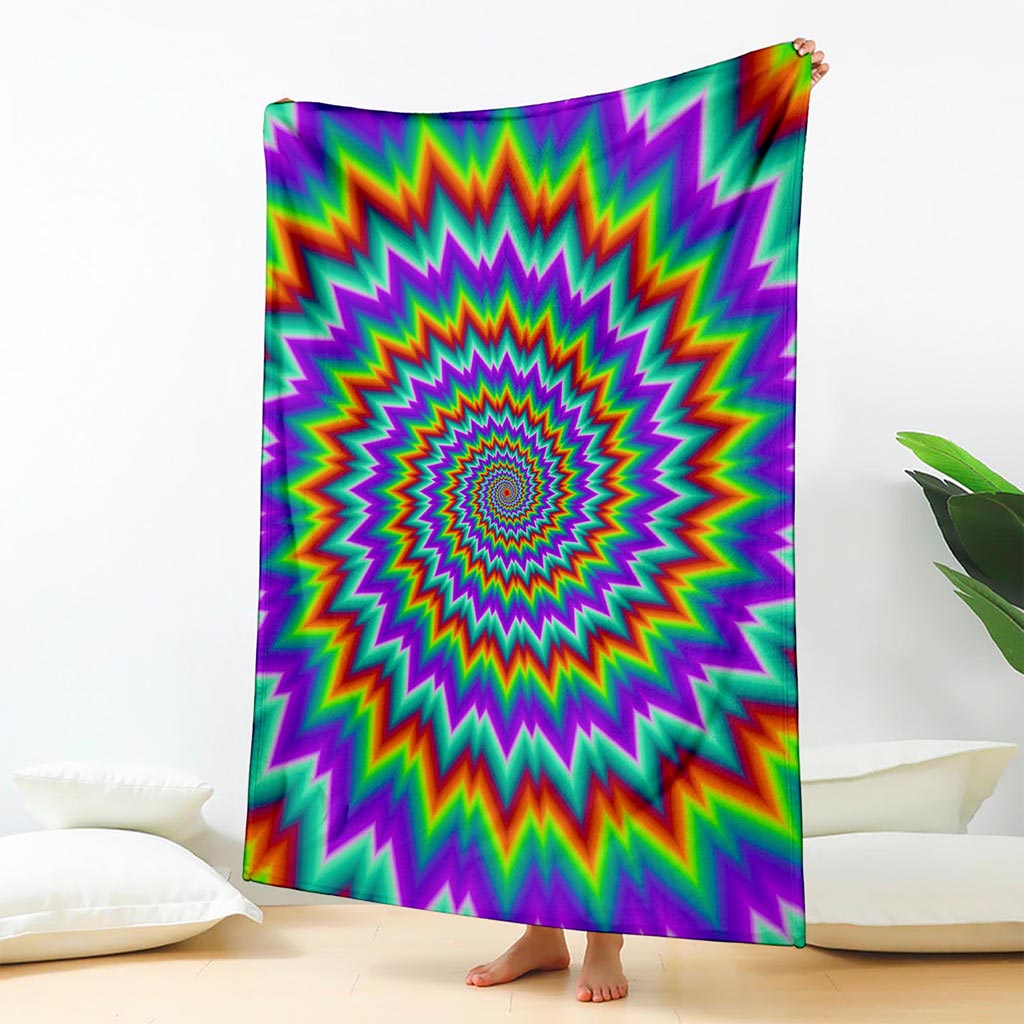 Psychedelic Spiral Optical Illusion Blanket