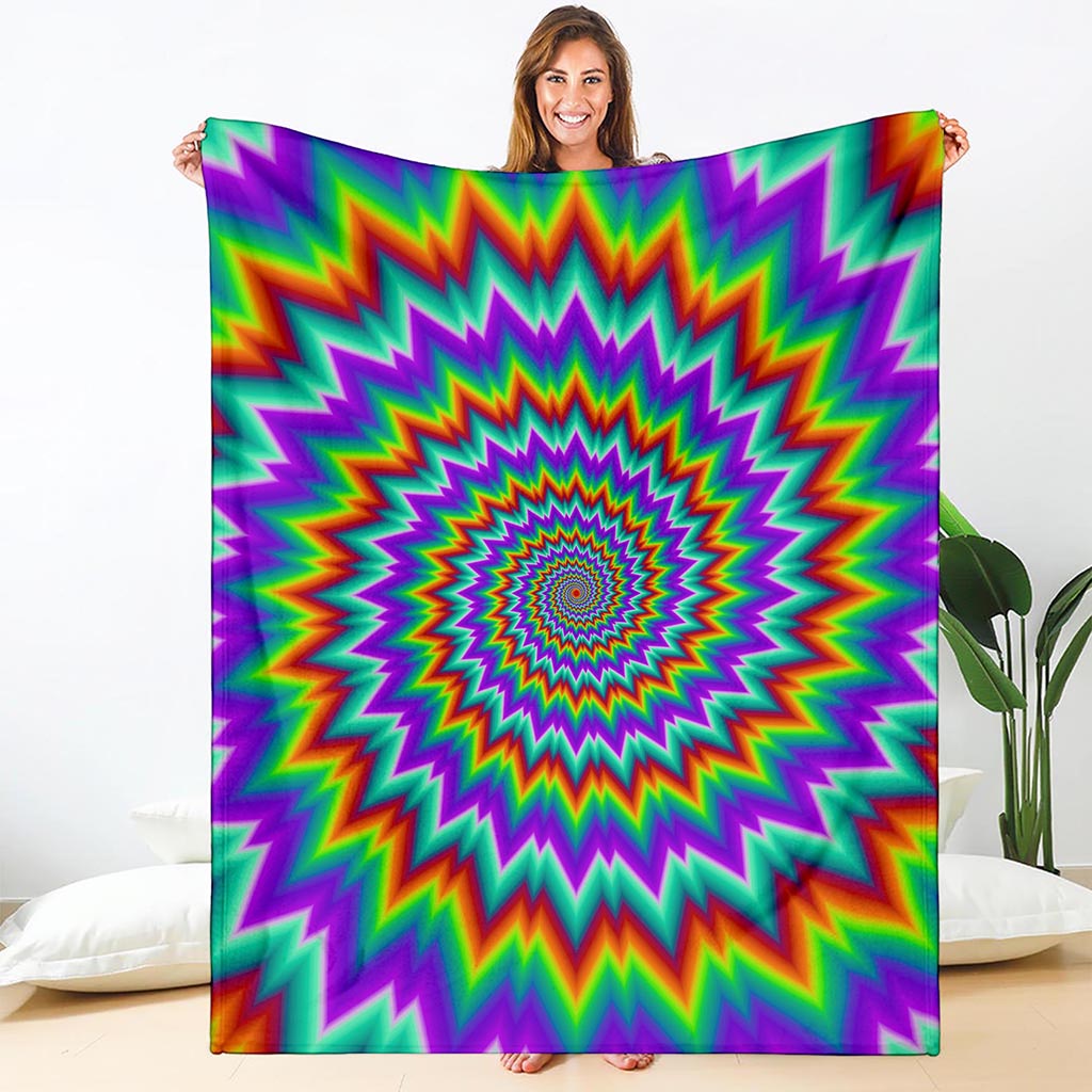 Psychedelic Spiral Optical Illusion Blanket