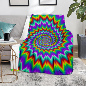 Psychedelic Spiral Optical Illusion Blanket