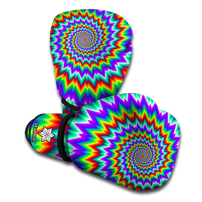 Psychedelic Spiral Optical Illusion Boxing Gloves