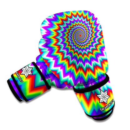 Psychedelic Spiral Optical Illusion Boxing Gloves