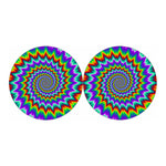 Psychedelic Spiral Optical Illusion Car Coasters