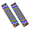 Psychedelic Spiral Optical Illusion Car Seat Belt Covers