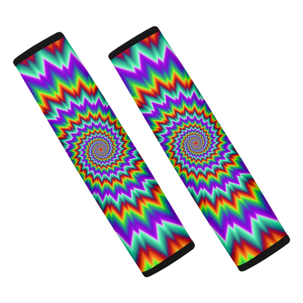 Psychedelic Spiral Optical Illusion Car Seat Belt Covers