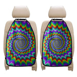 Psychedelic Spiral Optical Illusion Car Seat Organizers