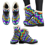 Psychedelic Spiral Optical Illusion Comfy Boots GearFrost