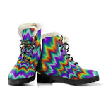 Psychedelic Spiral Optical Illusion Comfy Boots GearFrost