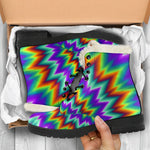 Psychedelic Spiral Optical Illusion Comfy Boots GearFrost