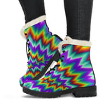 Psychedelic Spiral Optical Illusion Comfy Boots GearFrost