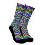 Psychedelic Spiral Optical Illusion Crew Socks