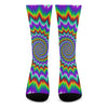 Psychedelic Spiral Optical Illusion Crew Socks