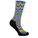 Psychedelic Spiral Optical Illusion Crew Socks