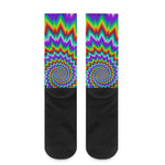 Psychedelic Spiral Optical Illusion Crew Socks