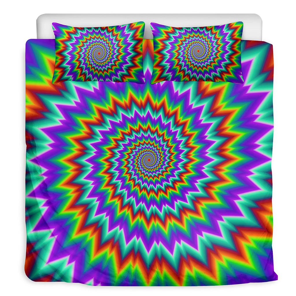 Psychedelic Spiral Optical Illusion Duvet Cover Bedding Set