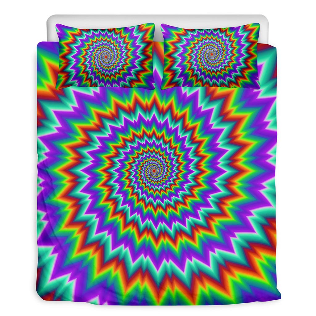 Psychedelic Spiral Optical Illusion Duvet Cover Bedding Set