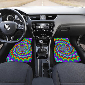 Psychedelic Spiral Optical Illusion Front Car Floor Mats
