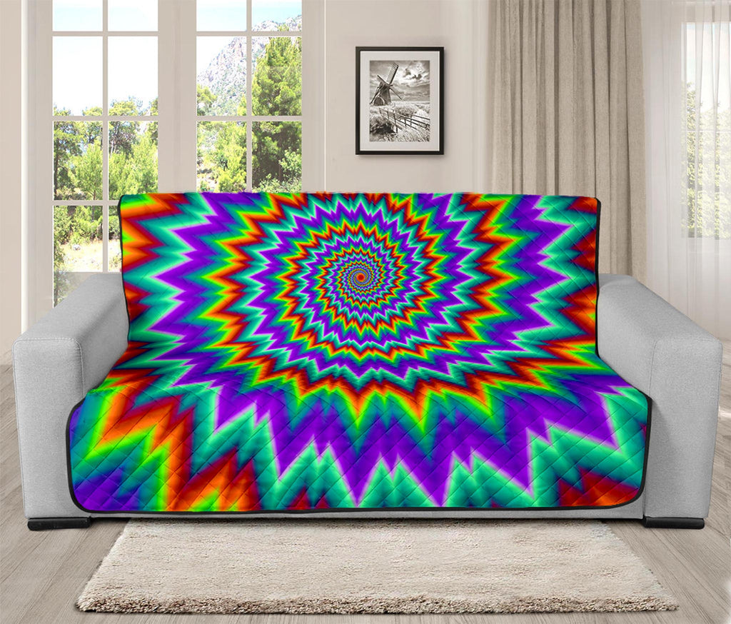 Psychedelic Spiral Optical Illusion Futon Protector