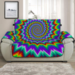 Psychedelic Spiral Optical Illusion Half Sofa Protector