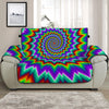 Psychedelic Spiral Optical Illusion Half Sofa Protector