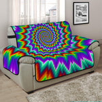 Psychedelic Spiral Optical Illusion Half Sofa Protector