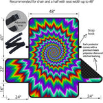 Psychedelic Spiral Optical Illusion Half Sofa Protector