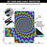 Psychedelic Spiral Optical Illusion Half Sofa Protector