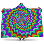 Psychedelic Spiral Optical Illusion Hooded Blanket