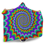 Psychedelic Spiral Optical Illusion Hooded Blanket