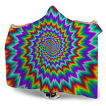 Psychedelic Spiral Optical Illusion Hooded Blanket