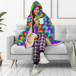 Psychedelic Spiral Optical Illusion Hooded Blanket